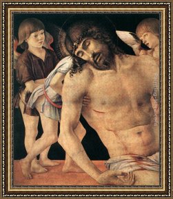 Piet Mondrian Framed Paintings - Piet&agrave; [detail] by Giovanni Bellini